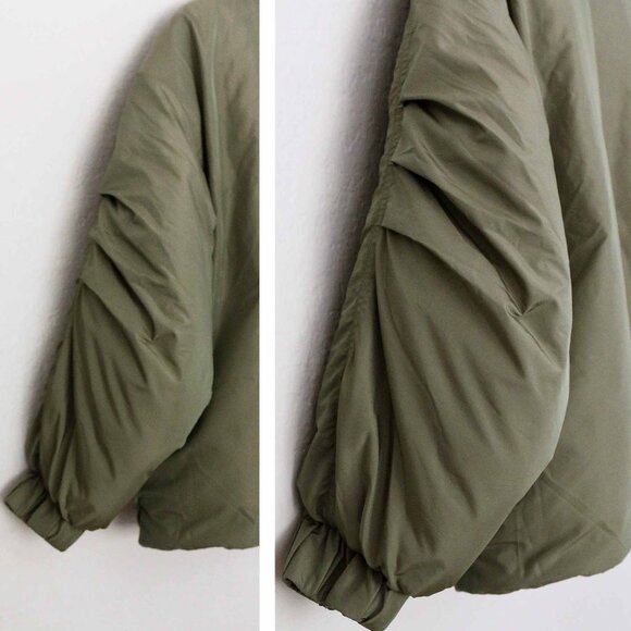 NEW Fabletics Khloe Kardashian All Weather Puffer Jacket Dark Moss Shine XXL 1X - Picture 12 of 16